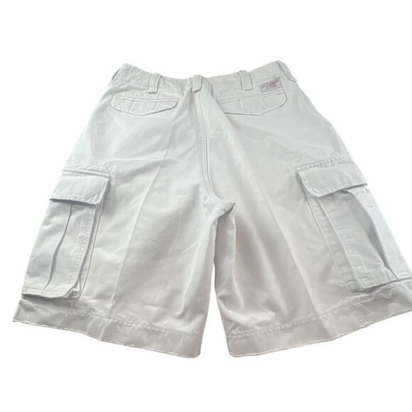 Abercrombie & Fitch Mens Kakhi Cotton Cargo Shorts 32 Waist With Pockets Y2K 90s - Picture 9 of 11
